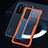 Huawei P40 Pro用ハイブリットバンパーケース クリア透明 プラスチック 鏡面 カバー N06 ファーウェイ オレンジ