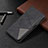 LG G8 ThinQ用手帳型 レザーケース スタンド カバー LG ブラック