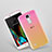 LG K10用極薄ソフトケース グラデーション 勾配色 クリア透明 LG ピンク
