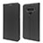 LG V50 ThinQ 5G用手帳型 レザーケース スタンド カバー L02 LG ブラック