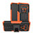 LG V50 ThinQ 5G用ハイブリットバンパーケース スタンド プラスチック 兼シリコーン カバー LG オレンジ