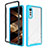 LG Velvet 5G用360度 フルカバー ハイブリットバンパーケース クリア透明 プラスチック カバー ZJ4 LG ブルー