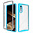 LG Velvet 5G用360度 フルカバー ハイブリットバンパーケース クリア透明 プラスチック カバー ZJ3 LG ブルー