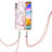 LG Velvet 5G用シリコンケース ソフトタッチラバー バタフライ パターン カバー 携帯ストラップ Y05B LG 