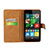 Microsoft Lumia 640 XL Lte用手帳型 レザーケース スタンド Microsoft ブラウン