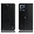 Motorola Moto Edge 30 Fusion 5G用手帳型 レザーケース スタンド カバー H04P モトローラ ブラック
