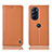 Motorola Moto Edge Plus (2022) 5G用手帳型 レザーケース スタンド カバー H07P モトローラ オレンジ