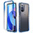 Motorola Moto G Stylus (2022) 4G用前面と背面 360度 フルカバー 極薄ソフトケース シリコンケース 耐衝撃 全面保護 バンパー 勾配色 透明 モトローラ ネイビー