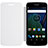 Motorola Moto G5 Plus用手帳型 レザーケース スタンド モトローラ ホワイト