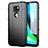 Motorola Moto G9 Play用360度 フルカバー極薄ソフトケース シリコンケース 耐衝撃 全面保護 バンパー モトローラ ブラック