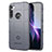 Motorola Moto One Fusion Plus用360度 フルカバー極薄ソフトケース シリコンケース 耐衝撃 全面保護 バンパー S01 モトローラ グレー