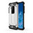 Motorola Moto One Zoom用ハイブリットバンパーケース プラスチック 兼シリコーン カバー モトローラ シルバー