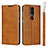 Nokia 4.2用手帳型 レザーケース スタンド カバー L01 ノキア オレンジ
