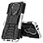 Nokia 5.4用ハイブリットバンパーケース スタンド プラスチック 兼シリコーン カバー JX2 ノキア シルバー
