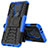 Nokia 5.4用ハイブリットバンパーケース スタンド プラスチック 兼シリコーン カバー JX2 ノキア ネイビー