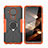 Nokia 5.4用ハイブリットバンパーケース プラスチック アンド指輪 マグネット式 JX2 ノキア オレンジ