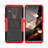 Nokia 5.4用ハイブリットバンパーケース スタンド プラスチック 兼シリコーン カバー JX1 ノキア レッド
