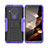 Nokia 5.4用ハイブリットバンパーケース スタンド プラスチック 兼シリコーン カバー JX1 ノキア パープル