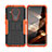 Nokia 5.4用ハイブリットバンパーケース スタンド プラスチック 兼シリコーン カバー JX1 ノキア オレンジ