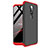 Nokia 6.1 Plus用ハードケース プラスチック 質感もマット 前面と背面 360度 フルカバー ノキア レッド・ブラック