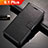 Nokia 6.1 Plus用手帳型 レザーケース スタンド L02 ノキア ブラック