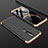 Nokia 6.1 Plus用ハードケース プラスチック 質感もマット 前面と背面 360度 フルカバー P01 ノキア ゴールド・ブラック
