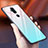 Nokia 7.1 Plus用ハイブリットバンパーケース プラスチック 鏡面 虹 グラデーション 勾配色 カバー ノキア ブルー