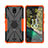 Nokia C100用ハイブリットバンパーケース プラスチック アンド指輪 マグネット式 JX2 ノキア オレンジ