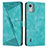 Nokia C12 Pro用手帳型 レザーケース スタンド カバー Y01X ノキア グリーン