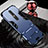 Nokia X5用ハイブリットバンパーケース スタンド プラスチック 兼シリコーン カバー ノキア ネイビー