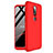 Nokia X6用ハードケース プラスチック 質感もマット 前面と背面 360度 フルカバー ノキア レッド