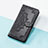 Nokia XR21用手帳型 レザーケース スタンド パターン カバー S07D ノキア ブラック