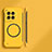 OnePlus 12R 5G用ハードケース プラスチック 質感もマット フレームレス カバー Mag-Safe 磁気 Magnetic OnePlus イエロー