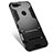 OnePlus 5T A5010用ハイブリットバンパーケース スタンド プラスチック 兼シリコーン カバー OnePlus ブラック