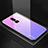 OnePlus 6用ハイブリットバンパーケース プラスチック 鏡面 虹 グラデーション 勾配色 カバー OnePlus パープル