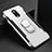OnePlus 6T用ケース 高級感 手触り良い メタル兼プラスチック バンパー アンド指輪 A01 OnePlus シルバー