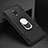 OnePlus 6T用ケース 高級感 手触り良い メタル兼プラスチック バンパー アンド指輪 A01 OnePlus ブラック