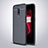 OnePlus 7用シリコンケース ソフトタッチラバー レザー柄 OnePlus ネイビー