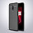 OnePlus 7用シリコンケース ソフトタッチラバー レザー柄 OnePlus ブラック