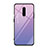 OnePlus 7 Pro用ハイブリットバンパーケース プラスチック 鏡面 虹 グラデーション 勾配色 カバー OnePlus パープル