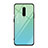 OnePlus 7 Pro用ハイブリットバンパーケース プラスチック 鏡面 虹 グラデーション 勾配色 カバー OnePlus シアン
