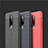 OnePlus 7 Pro用シリコンケース ソフトタッチラバー レザー柄 OnePlus 