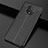 OnePlus 7T用シリコンケース ソフトタッチラバー レザー柄 カバー S01 OnePlus ブラック