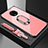 OnePlus 7T用ハイブリットバンパーケース プラスチック 鏡面 カバー アンド指輪 マグネット式 OnePlus ローズゴールド
