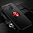 OnePlus 7T用極薄ソフトケース シリコンケース 耐衝撃 全面保護 アンド指輪 マグネット式 バンパー OnePlus レッド・ブラック