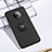 OnePlus 7T用極薄ソフトケース シリコンケース 耐衝撃 全面保護 アンド指輪 マグネット式 バンパー A01 OnePlus ブラック