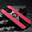OnePlus 7T用極薄ソフトケース シリコンケース 耐衝撃 全面保護 アンド指輪 マグネット式 バンパー A03 OnePlus レッド