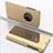 OnePlus 7T用手帳型 レザーケース スタンド 鏡面 カバー L02 OnePlus ゴールド