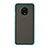OnePlus 7T用ハイブリットバンパーケース クリア透明 プラスチック 鏡面 カバー H03 OnePlus シアン