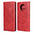 レッド OnePlus 7T用手帳型 レザーケース スタンド カバー T05 OnePlus レッド